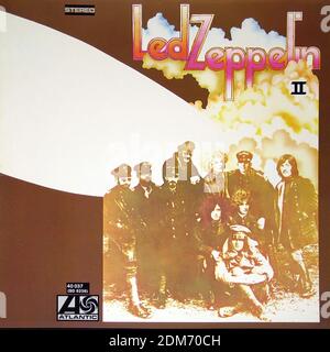 LED Zeppelin II - Vintage Vinyl Schallplattencover Stockfoto