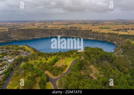 Blauer See am Mount Gambier in Australien Stockfoto