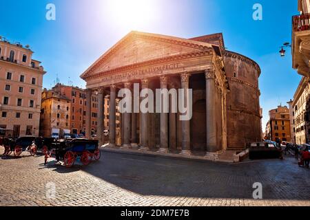 Patheon square antiken Sehenswürdigkeiten in der Ewigen Stadt Rom, Hauptstadt von Italien Stockfoto