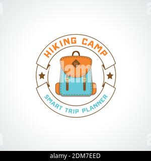 Camping und Outdoor-Abenteuer vintage Logos, Embleme, Abzeichen. Reisembleme mit Logo. Vector Logo Konzept Stock Vektor