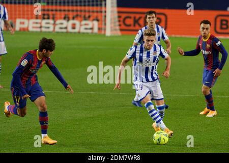 Camp Nou, Barcelona, Katalonien, Spanien. Dezember 2020. La Liga Football, Barcelona versus Real Sociedad; Navarro von Sociedad bricht in Angriff Kredit: Action Plus Sports/Alamy Live News Stockfoto