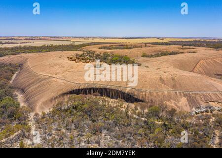 Wellenfelsen in der Nähe von Hyden, Australien Stockfoto