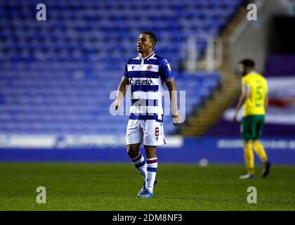 Madejski Stadium, Reading, Berkshire, Großbritannien. Dezember 2020. English Football League Championship Football, Reading versus Norwich City; Andy Rinomhota of Reading Credit: Action Plus Sports/Alamy Live News Stockfoto