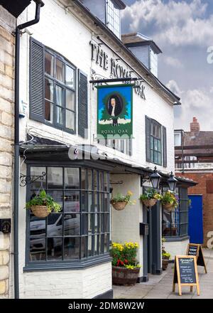 Die Royal Oak in Alcester, Warwickshire. Stockfoto