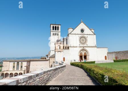 assisi, italien juli 11 2020 :Basilika von san francesco von assisi Stockfoto