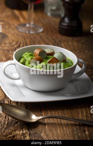 Erbsensuppe Stockfoto
