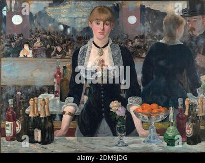 Eine Bar im Folies-Bergère (1882) Französische modernistische Malerei von Édouard Manet - sehr hohe Auflösung und Qualität Bild Stockfoto