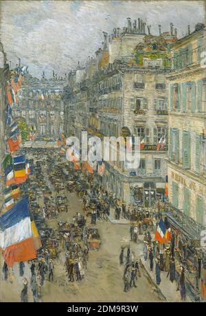 Juli vierzehnten, Rue Daunou, 1910 American Impressionist Gemälde von Childe Hassam - sehr hohe Auflösung und Bildqualität Stockfoto