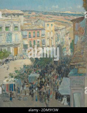 Blick auf eine südfranzösische Stadt. 1910 American Impressionist Painting von Childe Hassam - sehr hohe Auflösung und Bildqualität Stockfoto