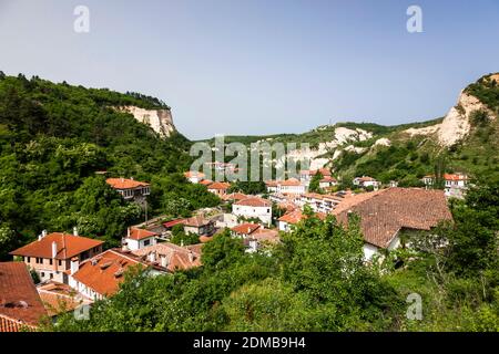 Dorf Melnik im Tal, Melnik, Blagoevgrad Provinz, Bulgarien, Südosteuropa, Europa Stockfoto