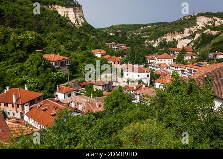 Dorf Melnik im Tal, Melnik, Blagoevgrad Provinz, Bulgarien, Südosteuropa, Europa Stockfoto