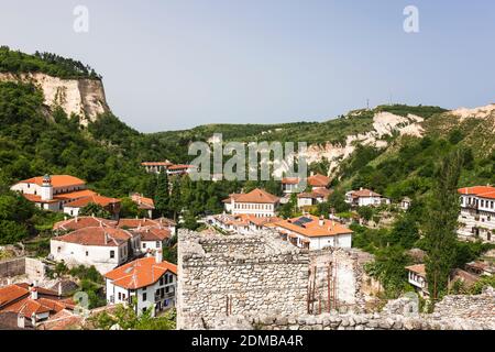 Dorf Melnik im Tal, Melnik, Blagoevgrad Provinz, Bulgarien, Südosteuropa, Europa Stockfoto