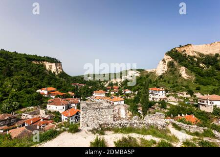 Dorf Melnik im Tal, Melnik, Blagoevgrad Provinz, Bulgarien, Südosteuropa, Europa Stockfoto