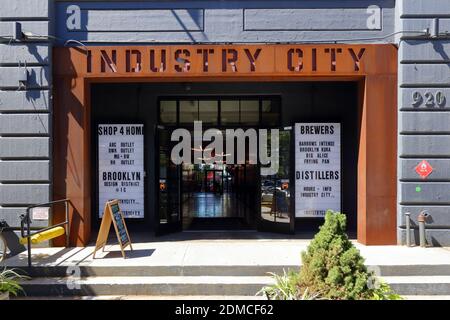 The 920 3rd Ave entrance into Building 5 and Building 6 in Industry City, Brooklyn, NY. Stock Photo