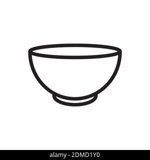 Bowl Outline Icon Vektor für Grafikdesign, Logo, Website, Social Media, mobile App, ui Illustration Stock Vektor