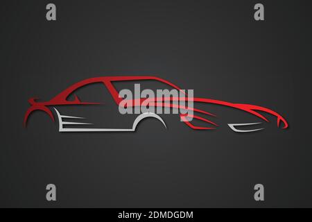 Creative vector elegant car emblems for your business. Logo design template for car sport. Vector illustration EPS.8 EPS.10 Stock Vector