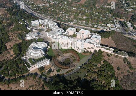 Eine Luftaufnahme des Getty Center, Dienstag, 15. Dezember 2020, in Los Angeles. Stockfoto