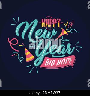 Abstrakte Vektor-Illustration von Vintage Happy New Year Grußkarte oder bunten Hintergrund. Stock Vektor