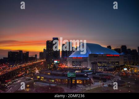 Toronto Ontario Kanada wunderschöne Stadtlandschaft bei Sonnenuntergang. Stockfoto