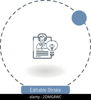 executive Vector Icon editierbare Konturumrisssymbole für Web und Mobil Stock Vektor