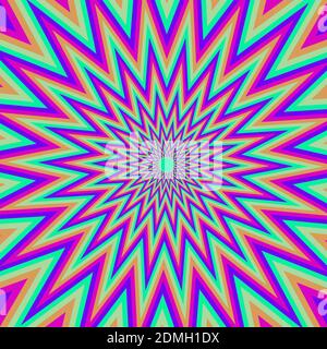 Eine abstrakte psychedelischen burst Hintergrundbild. Stockfoto