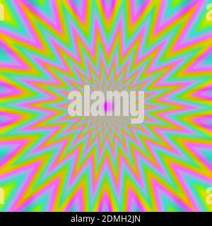 Eine abstrakte psychedelischen burst Hintergrundbild. Stockfoto