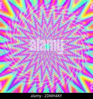 Ein abstraktes psychedelisches Starburst Spiral Hintergrundbild. Stockfoto