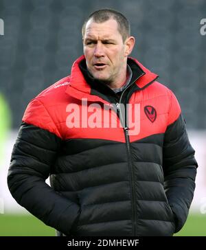 Aktenfoto vom 16-02-2020 von St. Helens Cheftrainer Kristian Woolf. Stockfoto
