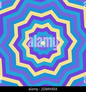 Ein abstraktes psychedelisches Burst-Shape-Hintergrundbild. Stock Vektor