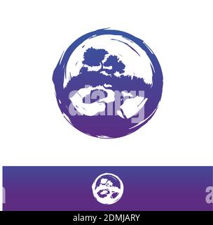 Bonsai vector logo design illustration. Silhouette of a bonsai on a white background. Vector illustration eps8. eps10 Stock Vektor