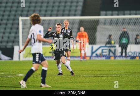 Aarhus Stadion, Aarhus, Dänemark. Dezember 2020. Casper Tengstedt von AC Horsens während Aarhus GF gegen AC Horsens im Aarhus Stadion, Aarhus, Dänemark. Kim Price/CSM/Alamy Live News Stockfoto