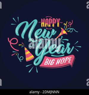 Abstrakte Vektor-Illustration von Vintage Happy New Year Grußkarte oder bunten Hintergrund. Bunte Emblem Hintergrund glücklichen neuen Jahren. Stock Vektor