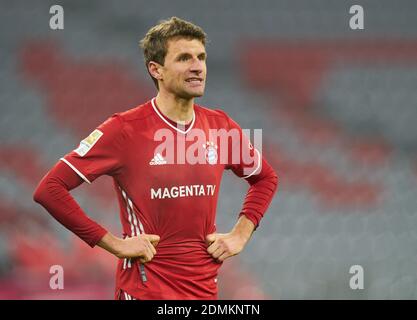 München, Deutschland. Dezember 2020. Thomas MÜLLER, MÜLLER, FCB 25 im Spiel FC BAYERN MÜNCHEN - VFL WOLFSBURG 2-1 1.Deutsche Fußball Liga am 16. Dezember 2020 in München, Deutschland. Saison 2020/2021, Spieltag 12, 1. Quelle: Peter Schatz/Alamy Live News Stockfoto