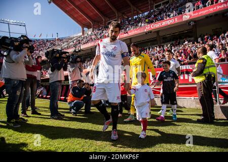 Coke, player of Sevilla FC, before the match of La Liga BBVA between Sevilla FC and Levante UD at the Ramon Sanchez Pizjuan Stadium on November 9, 2014 in Seville, Spain Stock Photo