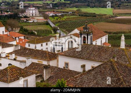 Obidos, Portugal - 13 December 2020: view of the picturesque village of Obidos in central Portugal Stock Photo