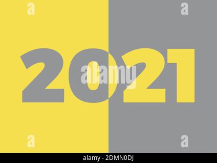2021, Illuminating und Ultimate grau Pantone Farbe des Jahres Stock Vektor