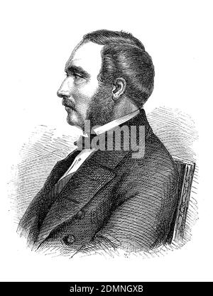 Fürst Albert von Sachsen-Coburg und Gotha, Fürst Franz Albrecht August Karl Emanuel von Sachsen-Coburg-Saalfeld, Herzog von Sachsen, 26. August 1819 - 14. Dezember 1861, war ein deutscher Fürst aus dem Hause Sachsen-Coburg und Gotha / Prinz Albert von Sachsen-Coburg und Gotha, Prinz Franz Albrecht August Karl Emanuel von Sachsen-Coburg-Saalfeld, Herzog zu Sachsen, 26. 1819. Bis 14. August. Dezember 1861, war ein deutscher Prinz aus dem Haus Sachsen-Coburg und Gotha, Historisch, historisch, digital verbesserte Reproduktion eines Originals aus dem 19. Jahrhundert / digitale Reproduktion einer Originalvorlage aus dem Stockfoto