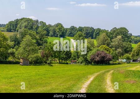 Idyllische Landschaft rund um Wiesenfelden im Bayerischen Wald im Sommer Zeit Stockfoto