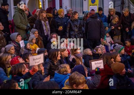 Pop-up Street Panto: Die Scrooge. Walthamstow E17 2019 Stockfoto