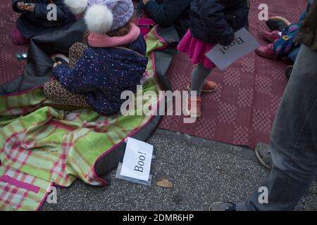 Pop-up Street Panto: Die Scrooge. Walthamstow E17 2019 Stockfoto