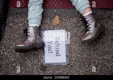 Pop-up Street Panto: Die Scrooge. Walthamstow E17 2019 Stockfoto