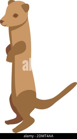 Symbol für den Bauernhof Nerz. Isometrisches Symbol für Farm Nerz Vektor-Symbol für Web-Design auf weißem Hintergrund isoliert Stock Vektor