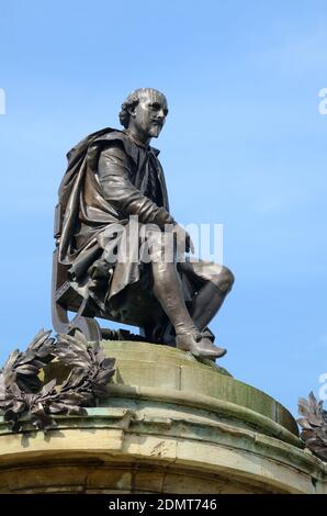 Shakespeare Monument or Memorial aka the Gower Memorial (1888) in Bancroft Gardens Stratford-upon-Avon Warwickshire England Stockfoto