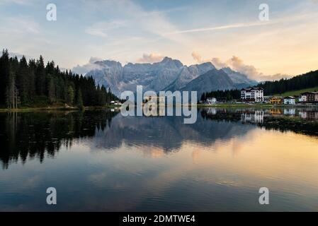 Misurina See in Auronzo di Cadore, Italien Stockfoto