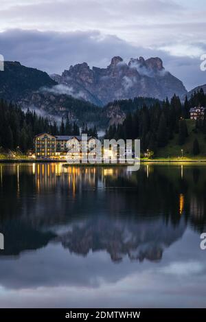 Misurina See in Auronzo di Cadore, Italien Stockfoto