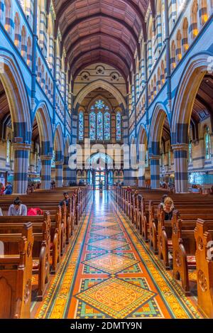 MELBOURNE, AUSTRALIA, DECEMBER 31, 2019: Interior of Saint Paul cathedral in Melbourne, Australia Stock Photo