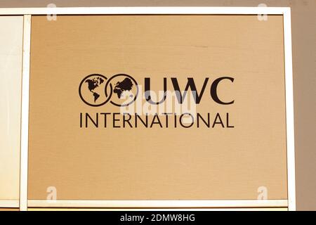 Sign, UWC International, United World Colleges, Berlin, Deutschland Stockfoto