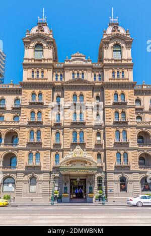 MELBOURNE, AUSTRALIEN, 1. JANUAR 2020: Windsor Hotel im Zentrum von Melbourne, Australien Stockfoto