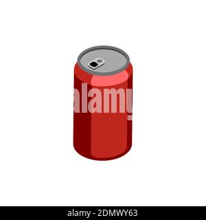 Flasche für Wasser, Soda auf weißem Hintergrund. Vektor-Illustration im trendigen flachen Stil. Stock Vektor
