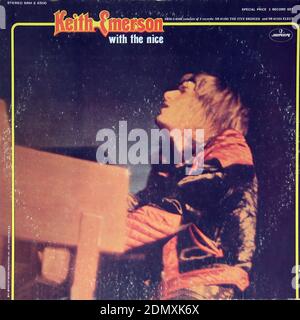 Keith Emerson mit der Nice 2LP - Vintage Vinyl Record Abdeckung Stockfoto